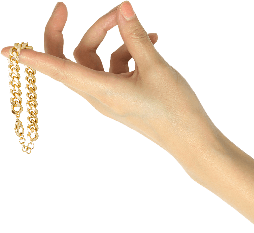 hand right with chain