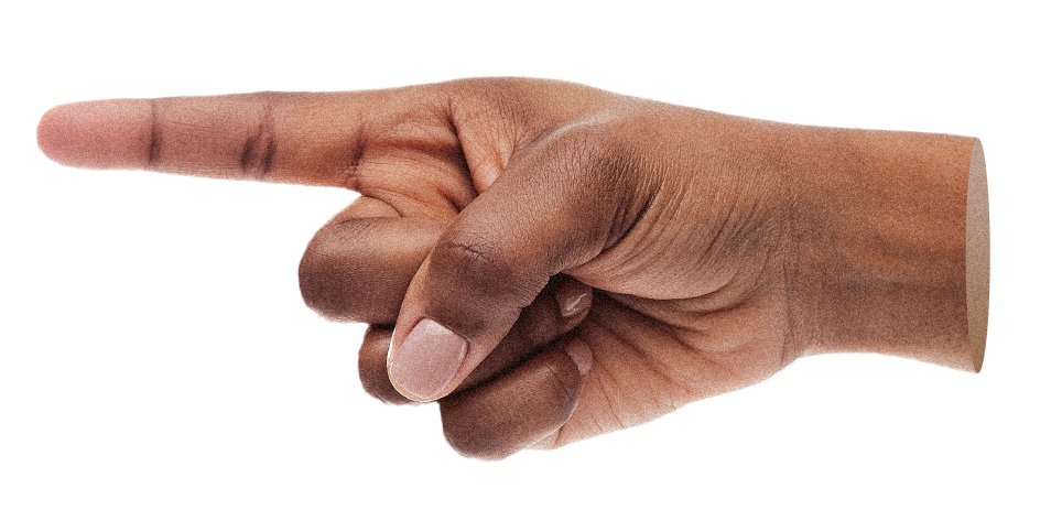 pointing hand left for carousel